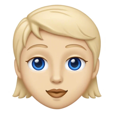 Navy blue heart eyes face sticker