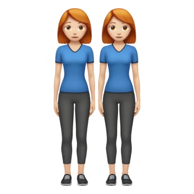 ginger woman posture sticker