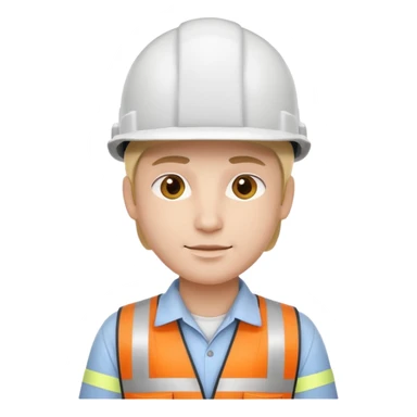 Ingeniero civil con casco blanco  sticker