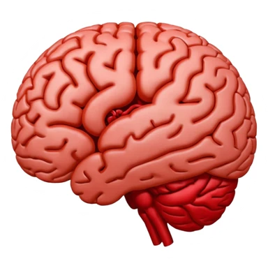 brain with red vessel sticker