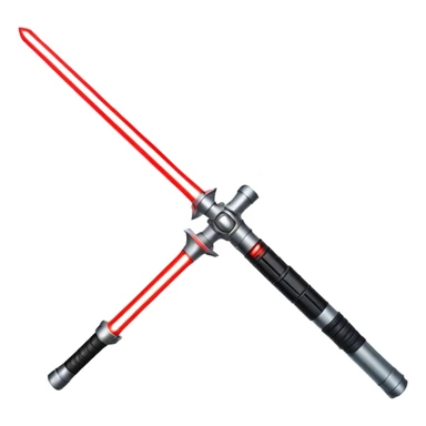 lightsaber with glowing red blade and simple hilt sticker