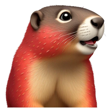 Strawberry marmot  sticker
