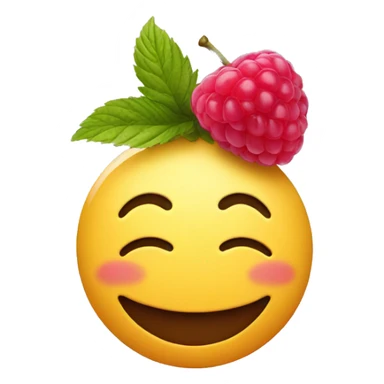 Smiley with raspberry sticker