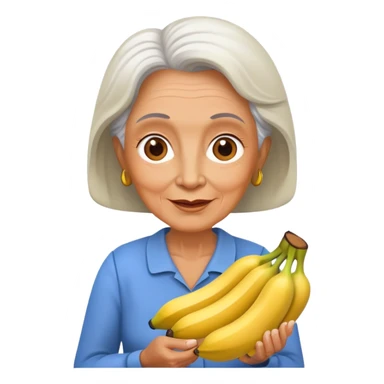 Голая зрелая женщина с бананами sticker