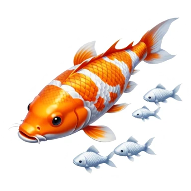 koi fish swimming sticker