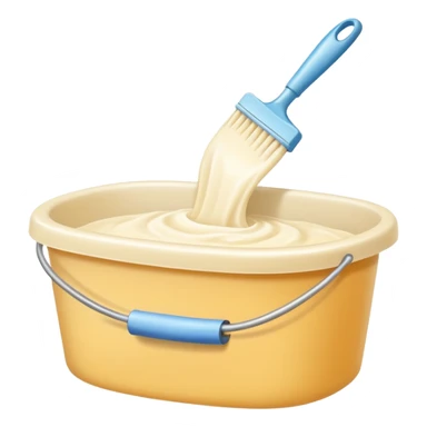 Realistic cleaning essentials with cream color sticker