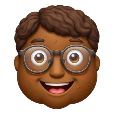 A poop with glasses sticker