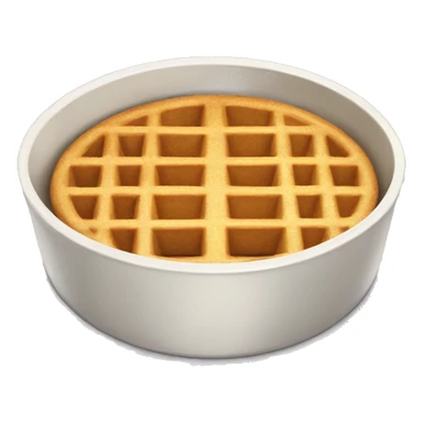 dog bowl with waffle inside sticker