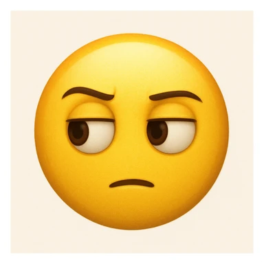 yellow face emoji with dramatic side-eye sticker