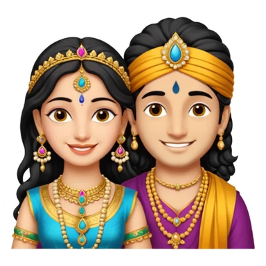 Krishna and Radha sticker
