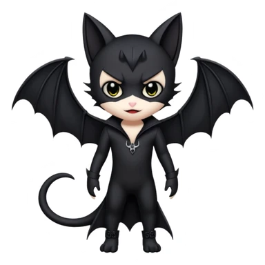 Edgy Cool Cute Gothic-Emo-Vampiric-Bat-Feline-Fakémon-Hybrid full body sticker
