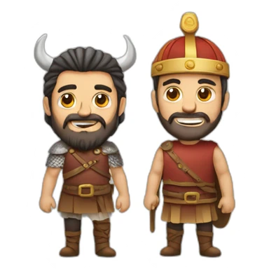 Vikingo and burguer sticker