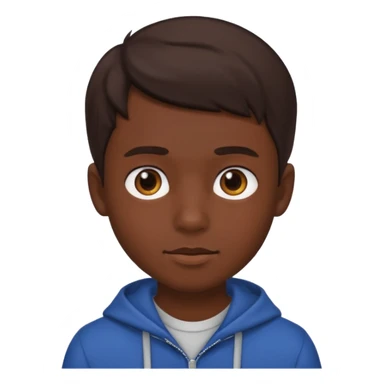 A brunette boy with dark skin color sticker