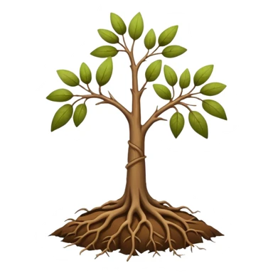 Simple sparse sapling roots sticker