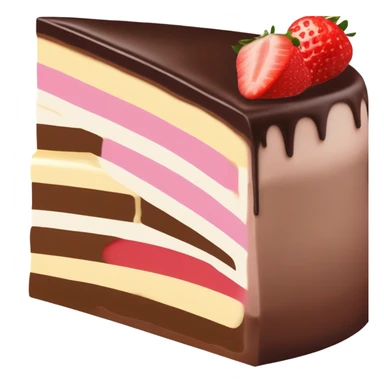 Neapolitan cake slice sticker