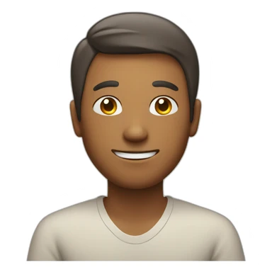 A man meditating and smiling  sticker