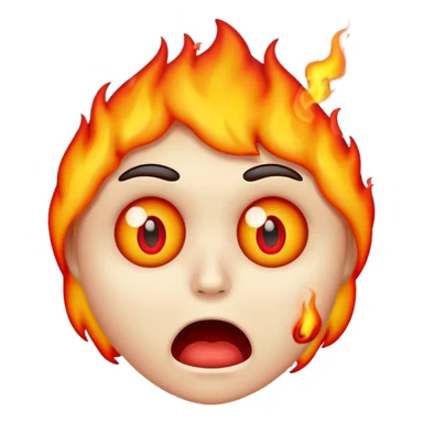 emoji scared and worried face with burning eyes and vomiting sticker