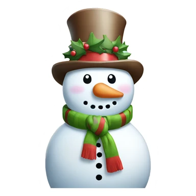 Merry Christmas snowman sticker