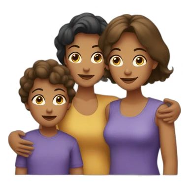 Four moms with one son sticker