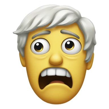 Disgusted, mildly frightened inanimate object sticker