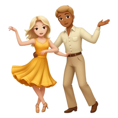 Girl dancing with man sticker