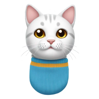 cat wearing socks  sticker