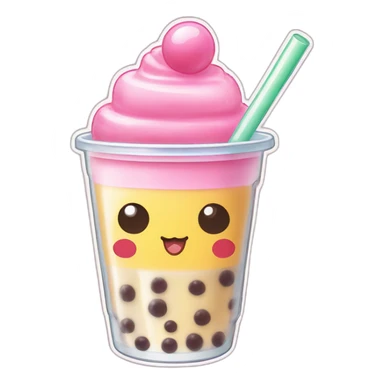 Bubble tea my melody sticker