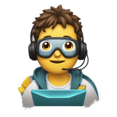 person playing video games sticker