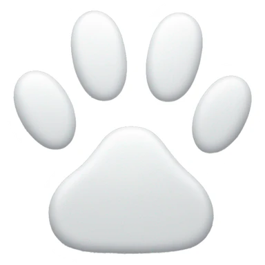 Single paw white emoji sticker