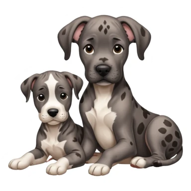 Brindle color, Great dane, baby sticker