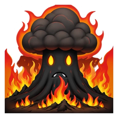 hell view with Red and black with fire sticker