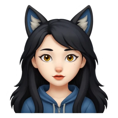 Wolf girl human sticker