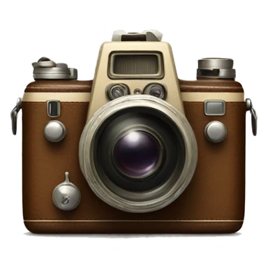 Brown vintage camera  sticker