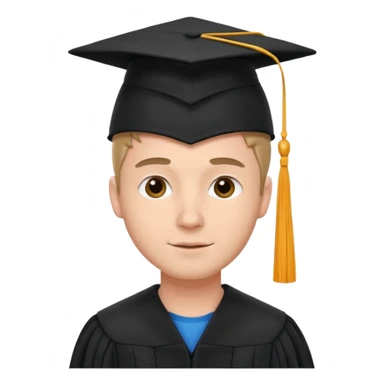 graduate man sticker