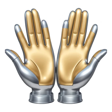 praying metallic hands sticker