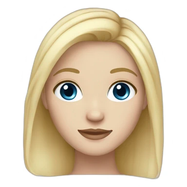 white girl blond hair blue eyes sticker