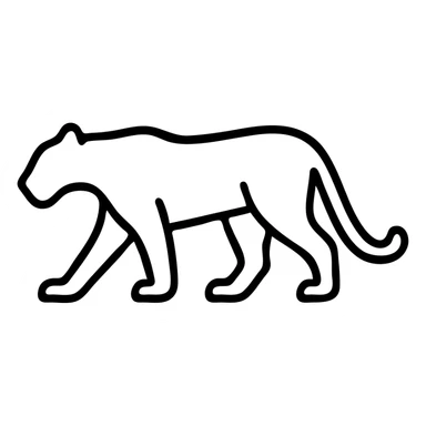 Black panther silhouette sticker