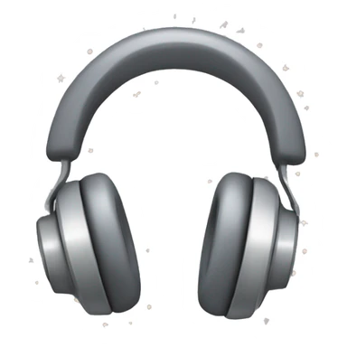 grey headphone with sparkles sticker