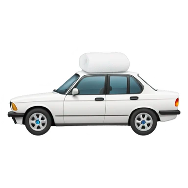 beater of a car BMW with bandages on it sticker