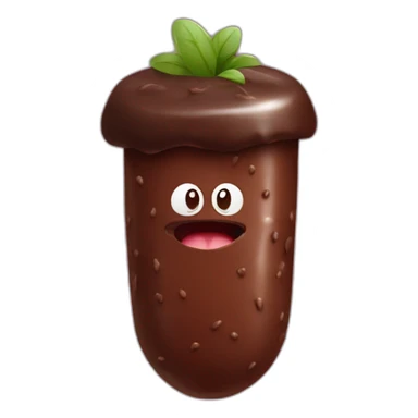 Chocolate mole with a bitten tail sticker