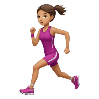 girl running sticker