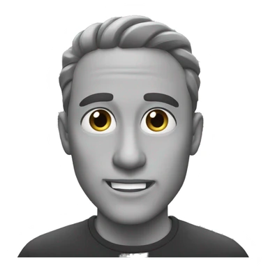 A emoji showing jawline with finger on his jawline  sticker