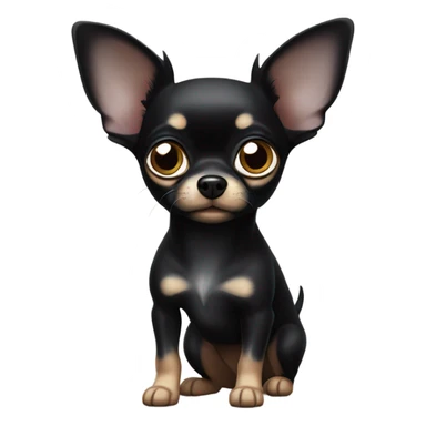 Small black Chihuahua  sticker