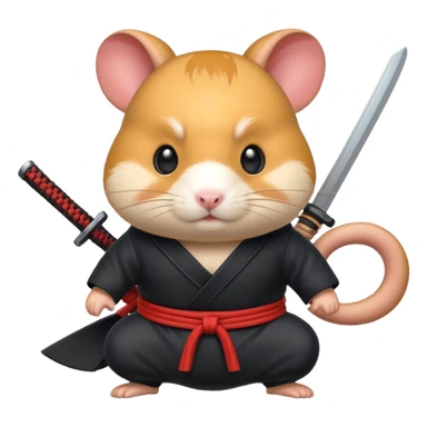 ninja hamster sticker