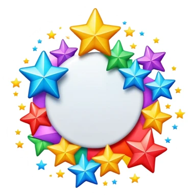 colorful banner with stars sticker