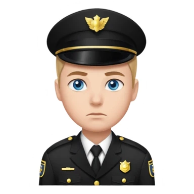 Sergeant ,blue eyes black uniform sticker