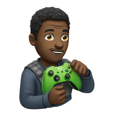 a guy with an xbox controller sticker