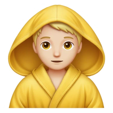 un peignoir jaune  sticker