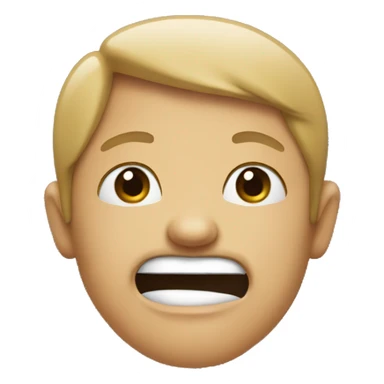 No mouth. Just draw the shape of your face sticker