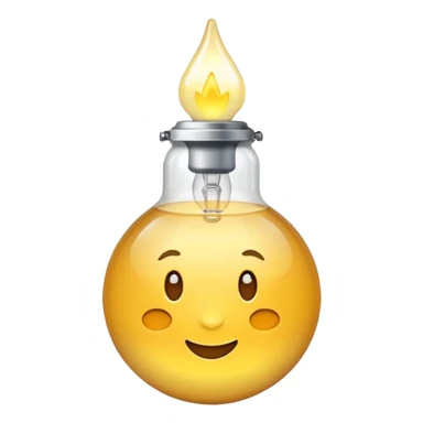 Glühbirne an, helles Licht, Leuchteffekte sticker